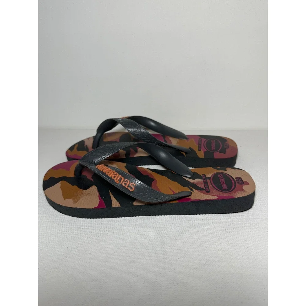 Havaianas Boys' Top Camo Flip Flop New Graphite Sz US 3-4 (EUC 35/36) Navy Blue